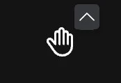 icon of a human hand signifies “Raise Hand”